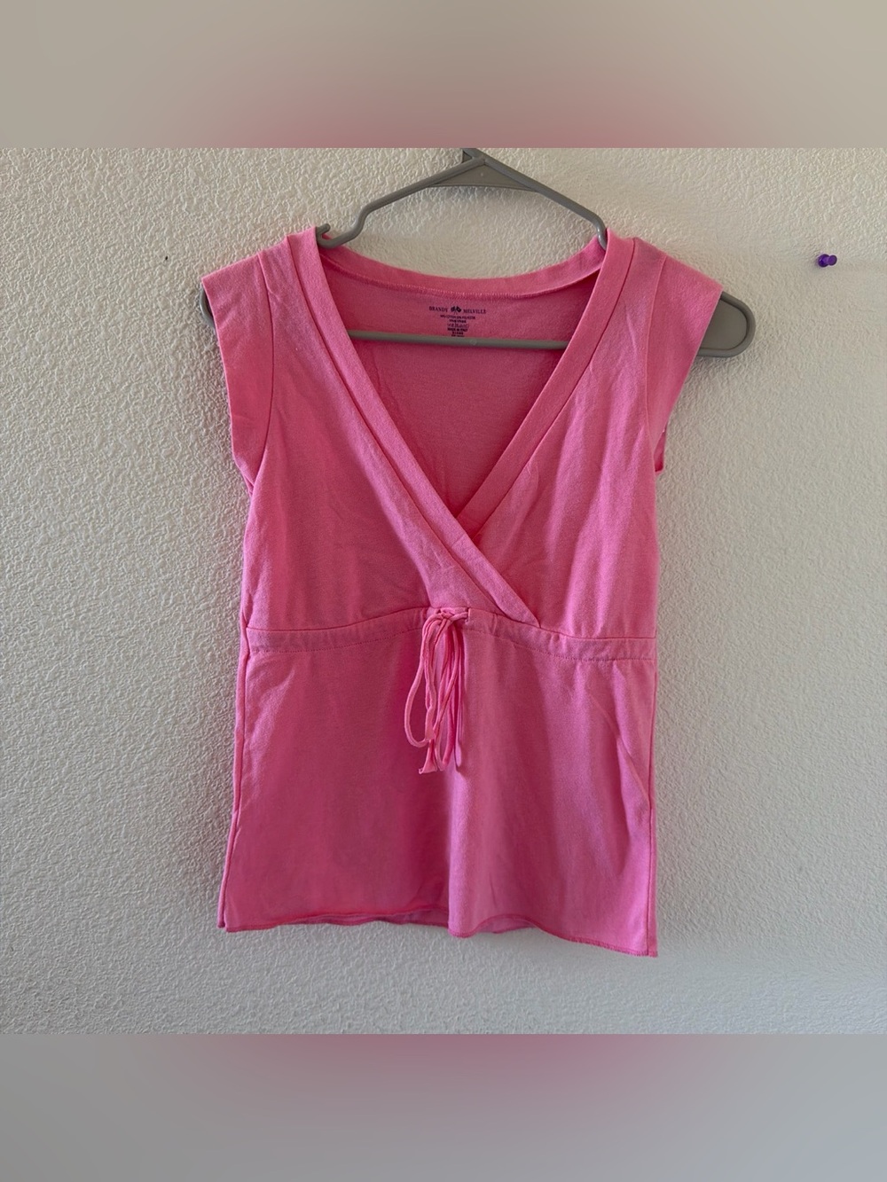 Brandy melville bubblegum pink Amara tie top